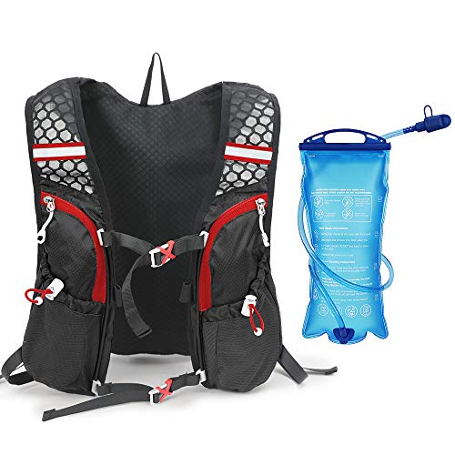 Lixada Hydration Backpack 5L Running Backpack Lightweight Breathable Water Bladder Bag for Running Hiking Mountaineering Marathoner Walking