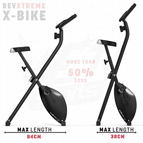 Folding Magnetic Exercise Bike X-Bike Fitness Cardio Workout Weight Loss Machine (Black)
