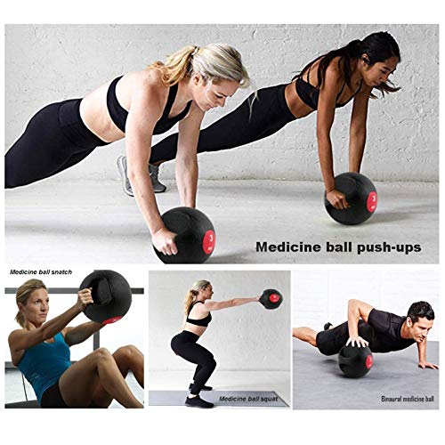 Medicine Ball AGYH Double Handle Rubber, Balance Training Aerobics Fitness Ball, 3kg/4kg/5kg/6kg/7kg/8kg/9kg/10kg (Size : 5kg/11lb)