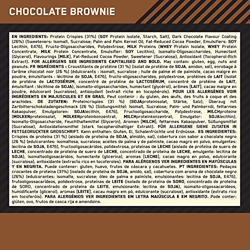 Optimum Nutrition ON Crispy Protein Bars, Chocolate Brownie Flavour, 10 x 65g