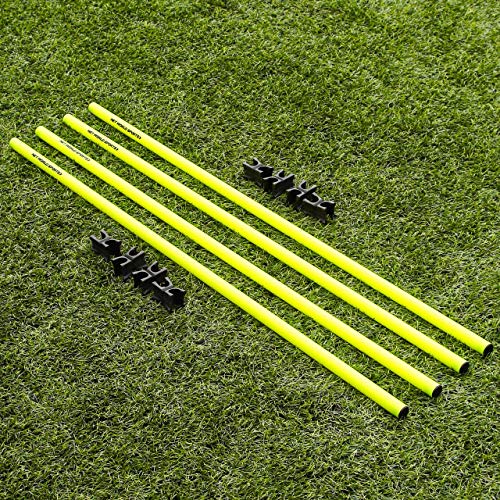 FORZA Hurdle/Agility Poles & Clips - Adjustable Hurdle Extension Kit | Speed & Agility Training Equipment for Outdoor Sports & Fitness (Full Hurdle Pole Extension Kit)