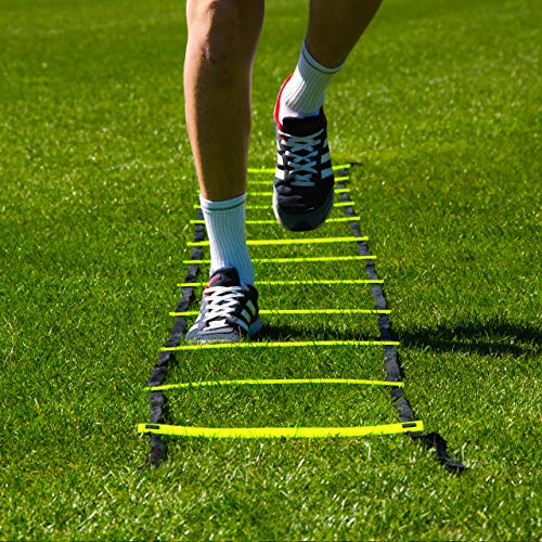 FORZA Speed Training Agility Ladder - 3m or 6m | Adjustable Agility Ladder | Footwork, Co-ordination & Speed Training Equipment | Boxing, Rugby, Football & More (3m)