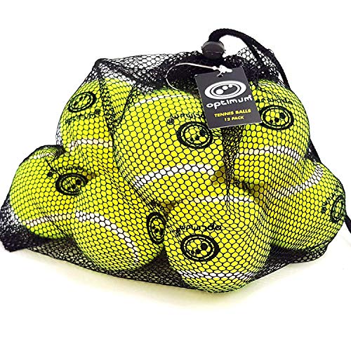 Optimum Tennis Balls Premium & Durable Quality. Perfect for Practice and Training. Pack of 12
