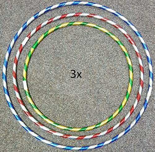 3x kids Adult Weight Loss Women Hoola Hoop - Sports Series Fitness Hula With Sharpener Exercise Fitness Gym Workout small medium and large, PLUS FREE, SKIPPING ROPE