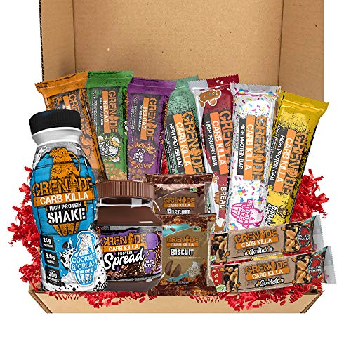 Grenade Carb Killa Bars RTD Bar Spread Gift Box for Him / Her, Birthday, Special Occasion, Mother's Day, Father's Day Christmas, Easter, Holiday, New Year - Gym Store | Gym Equipment | Home Gym Equipment | Gym Clothing