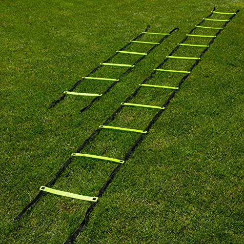 FORZA Speed Training Agility Ladder - 3m or 6m | Adjustable Agility Ladder | Footwork, Co-ordination & Speed Training Equipment | Boxing, Rugby, Football & More (3m)