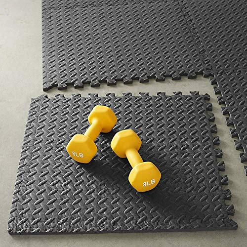 Extra Thick Gym Flooring Interlocking Tiles Floor Mats Eva Soft Foam Mat Yoga (12 TILES (48 Square feet))