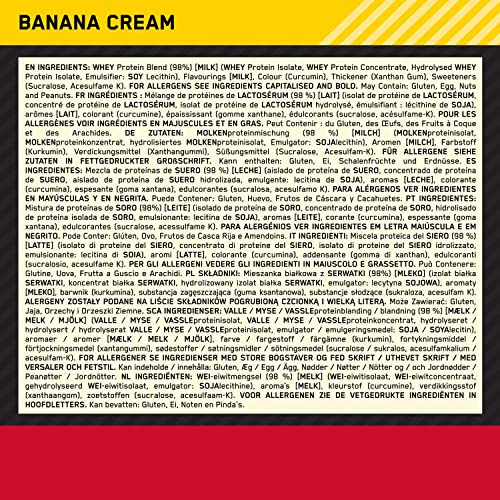 Optimum Nutrition Gold Standard Whey Protein, Muscle Building Powder With Naturally Occurring Glutamine and Amino Acids, Banana Cream, 30 Servings, 900g, Packaging May Vary