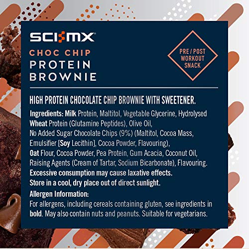 SCI-MX Nutrition High Protein Brownie Box, Chocolate, Pack of 12 x 65 g