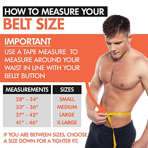 Elite Body Squad Weight Lifting Belt Pro Quality Neoprene Back Support Belt With Speed Fit Fastener And Stainless Steel Hook And Loop Design - 6” Wide Soft Feel Padding