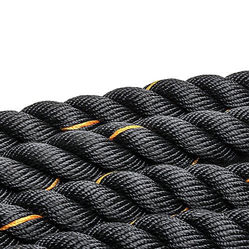 DAWOO Battle Rope, Strength Training Rope, Battling Rope (38mm*9m/12m/15m) (Without Anchor, 9M)