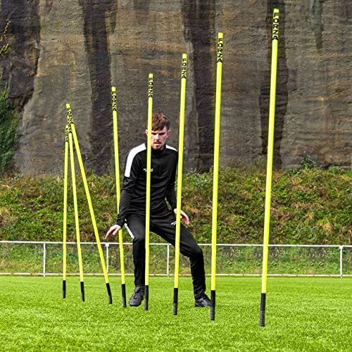 FORZA Adjustable Height Outdoor Hurdle Set 4ft & 5ft | Sports Exercise Equipment | Football Training Equipment | Speed & Agility Training Kit for Men, Women & Kids (5ft, With Rubber Base)
