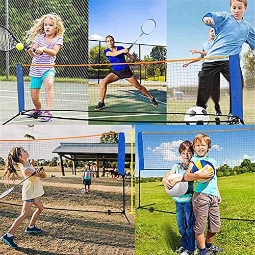 Ljings Volleyball & Badminton & Tennis Net, Portable Pickleball Net,Soccer,Easy Setup Nylon Sports Net with Poles,Fast Assembly,Adjustable Hight,2.1m