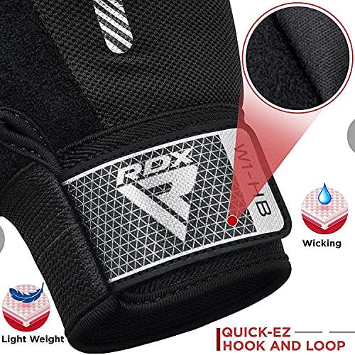 RDX Weight Lifting Gloves Gym Fitness Workout, Anti Slip Padded Full Palm Protection, Ultra Ventilated, Bodybuilding Strength Training HIIT WOD Exercise, Half Finger Men Women Cycling Rowing Climbing